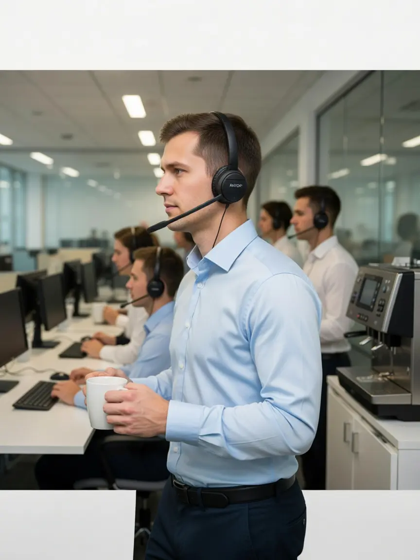 Headset in use AIR DECT 71