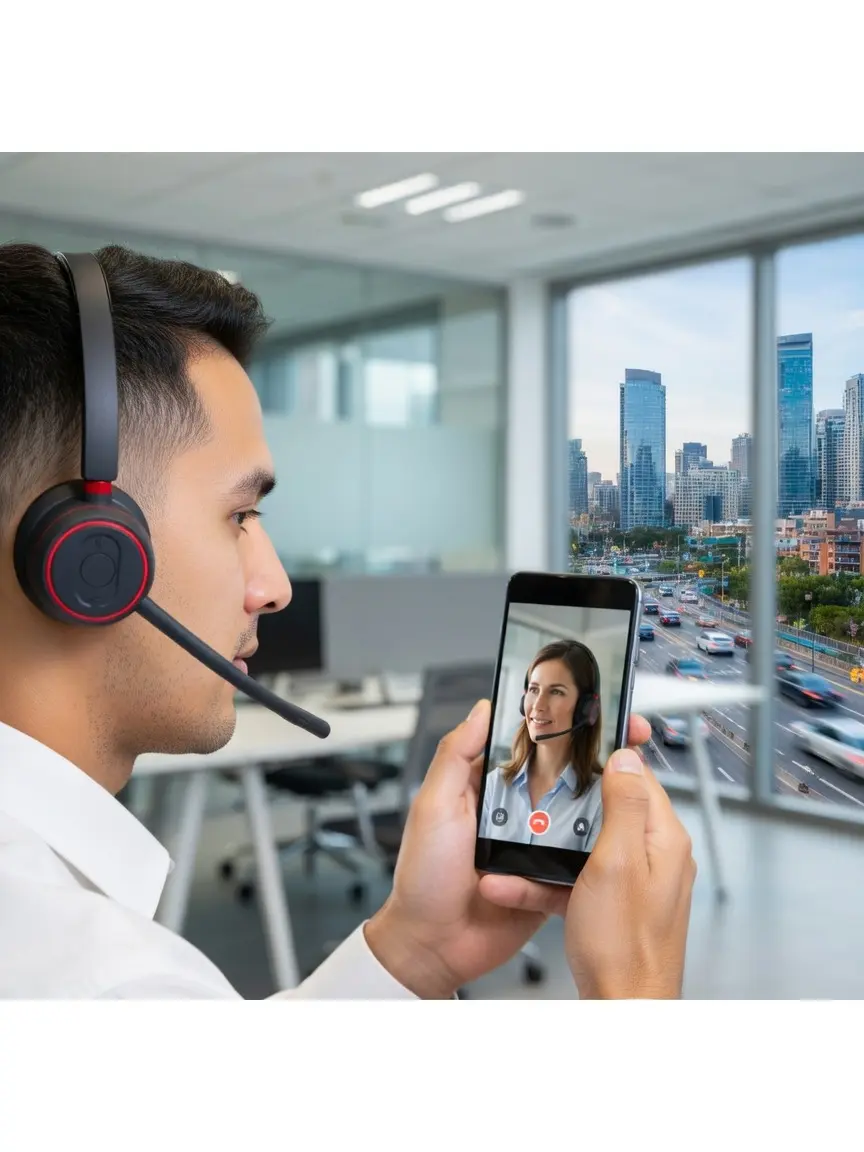 Headset in use AIR BT40